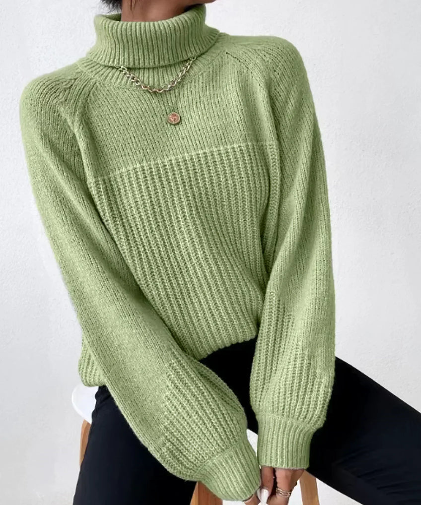 Valenzora | Lässige Herbstliche Warme Grobstrick-Rollkragenpullover für Damen