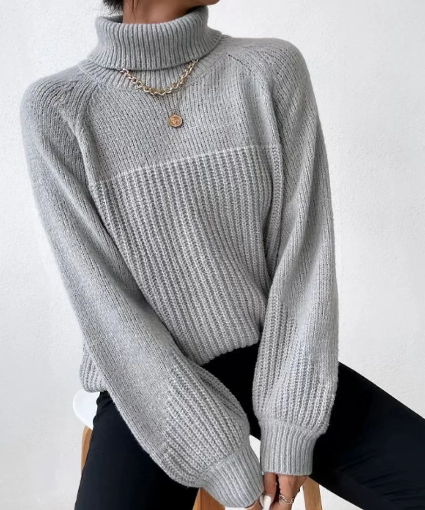 Valenzora | Lässige Herbstliche Warme Grobstrick-Rollkragenpullover für Damen