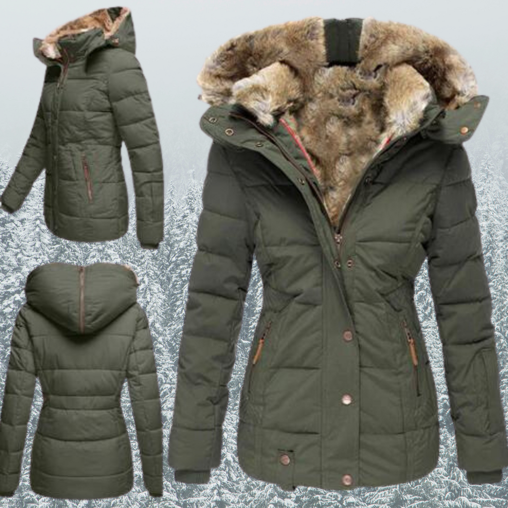 Fashion winter jacket with fur lining for women