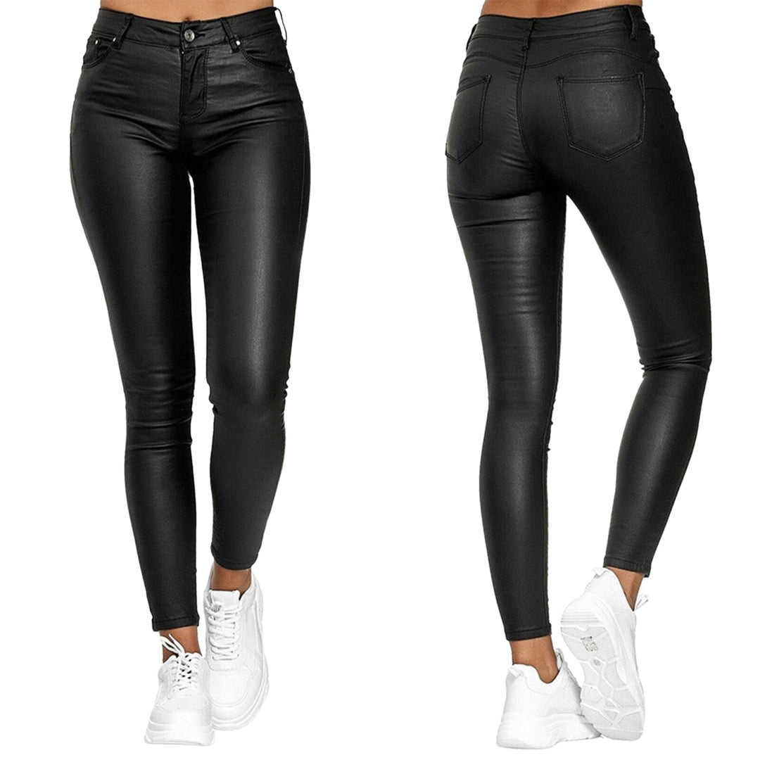 Valenzora | Riley women's leather stretch trousers