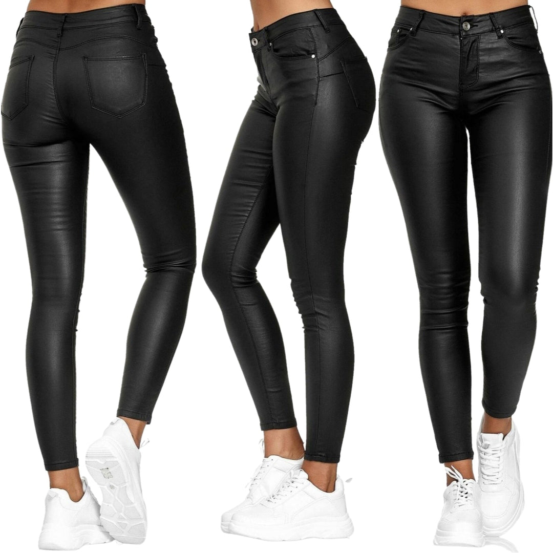Valenzora | Riley women's leather stretch trousers