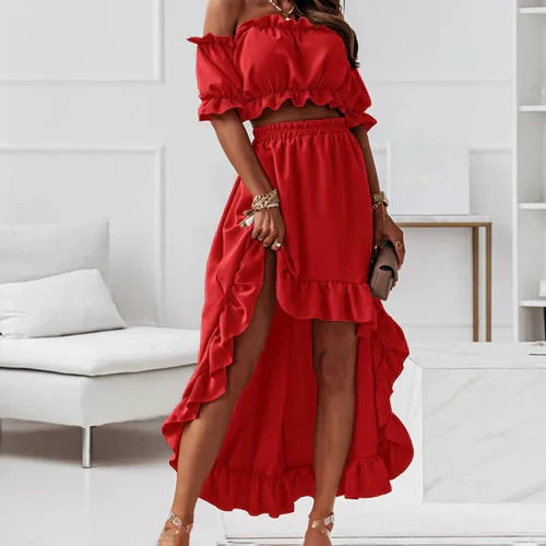 Valenzora | Elegant ruffled dress set