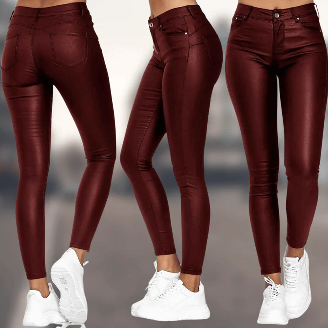 Valenzora | Elegant leather trousers
