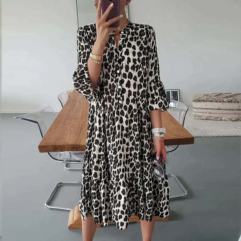 Valenzora | Summer dress with panther print