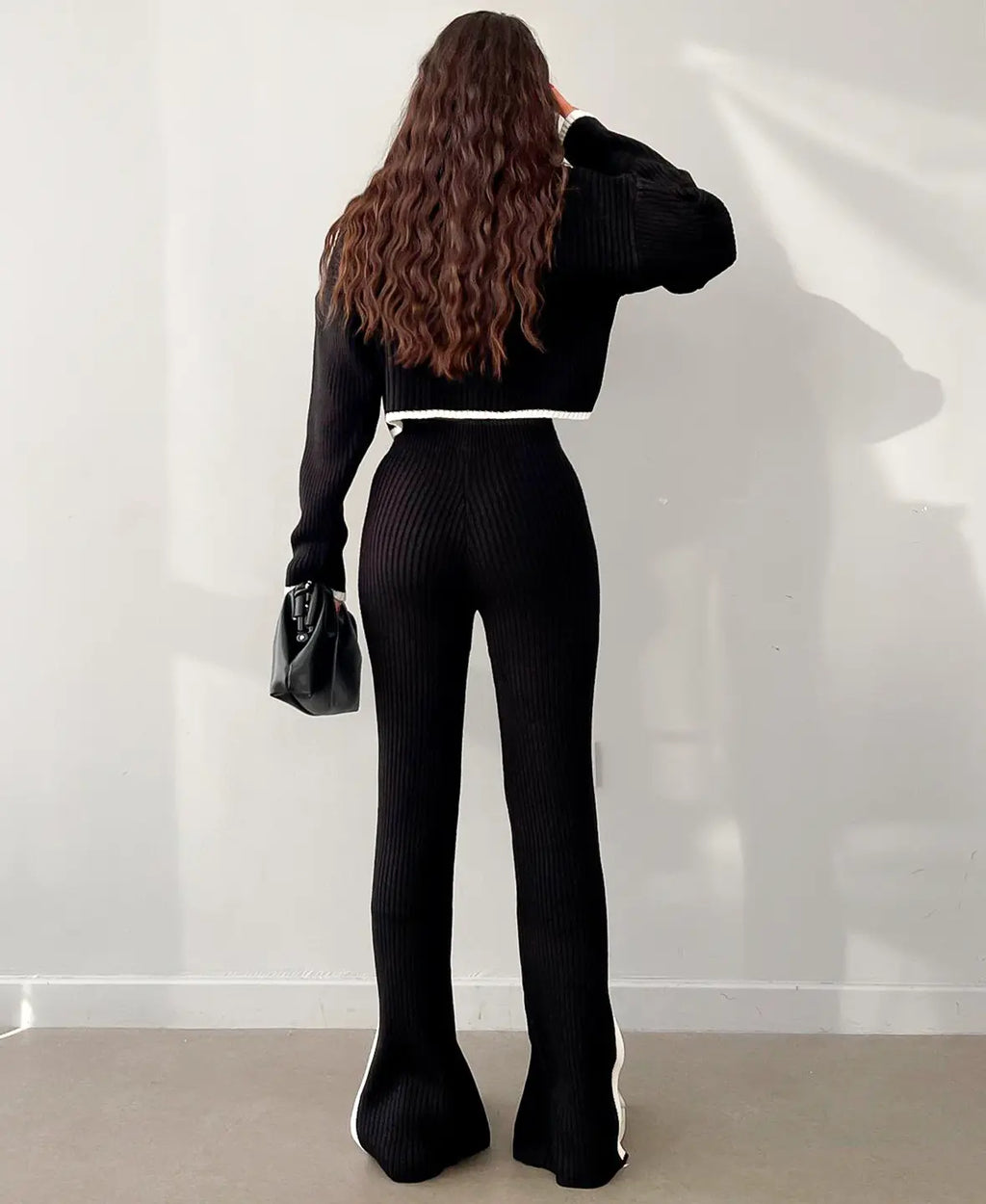 Valenzora | CROP SET MADE OF RIB KNIT