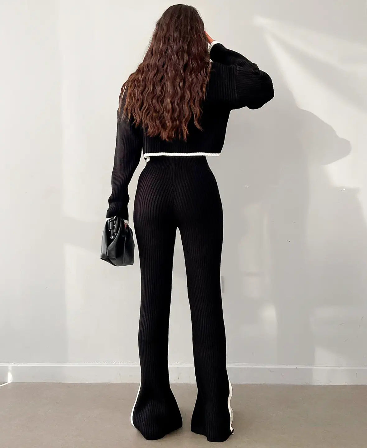 Valenzora | CROP SET MADE OF RIB KNIT