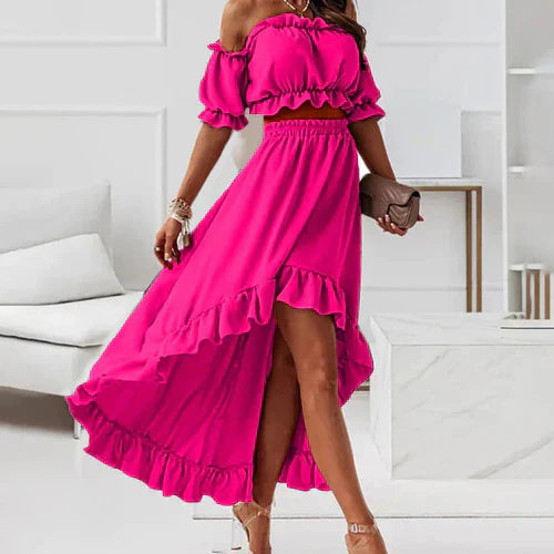 Valenzora | Elegant ruffled dress set