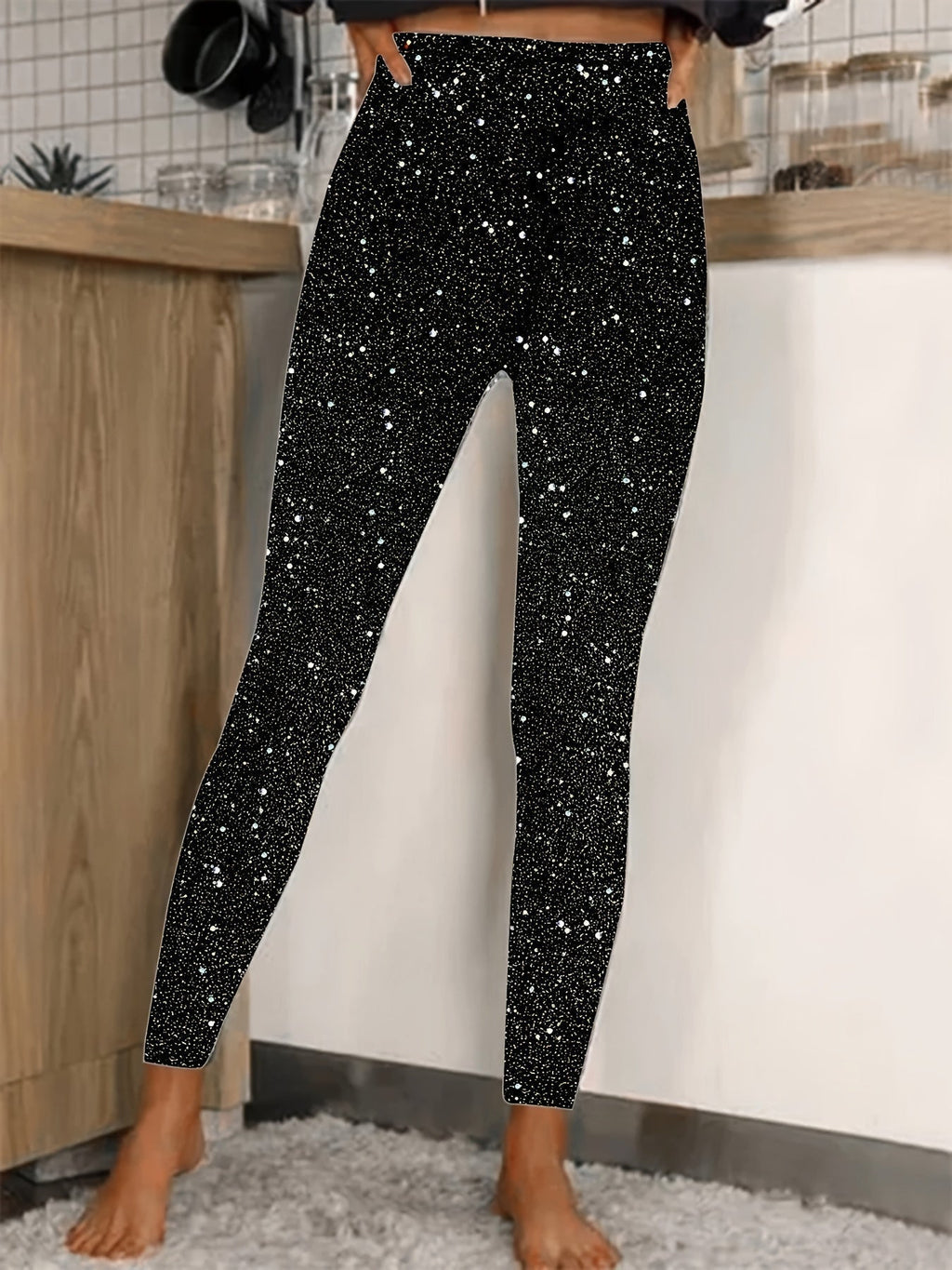 Valenzora | High-waisted sequin leggings Shiny & Comfortable