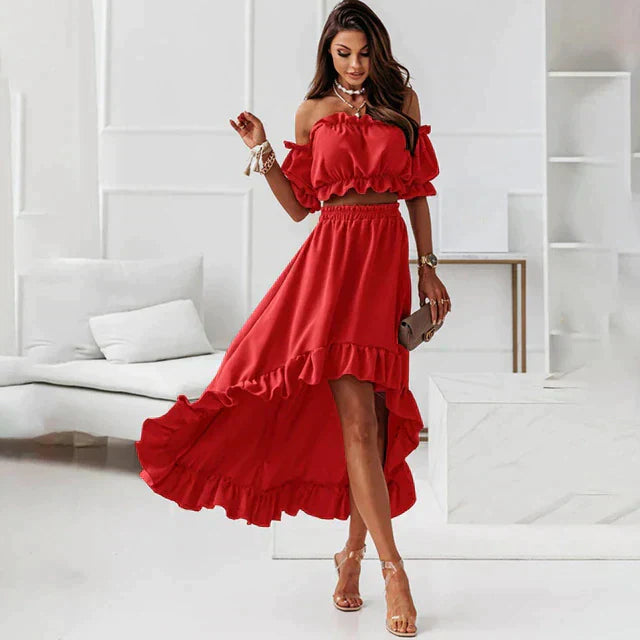 Valenzora | Summer dress set with ruffles