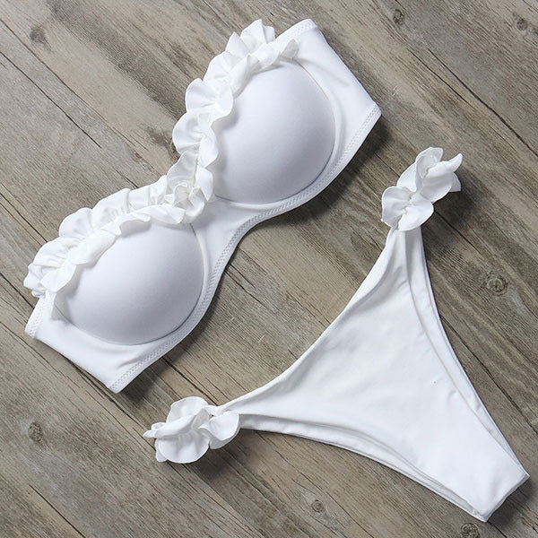 Valenzora | Push-up bikini set with ruffles for women