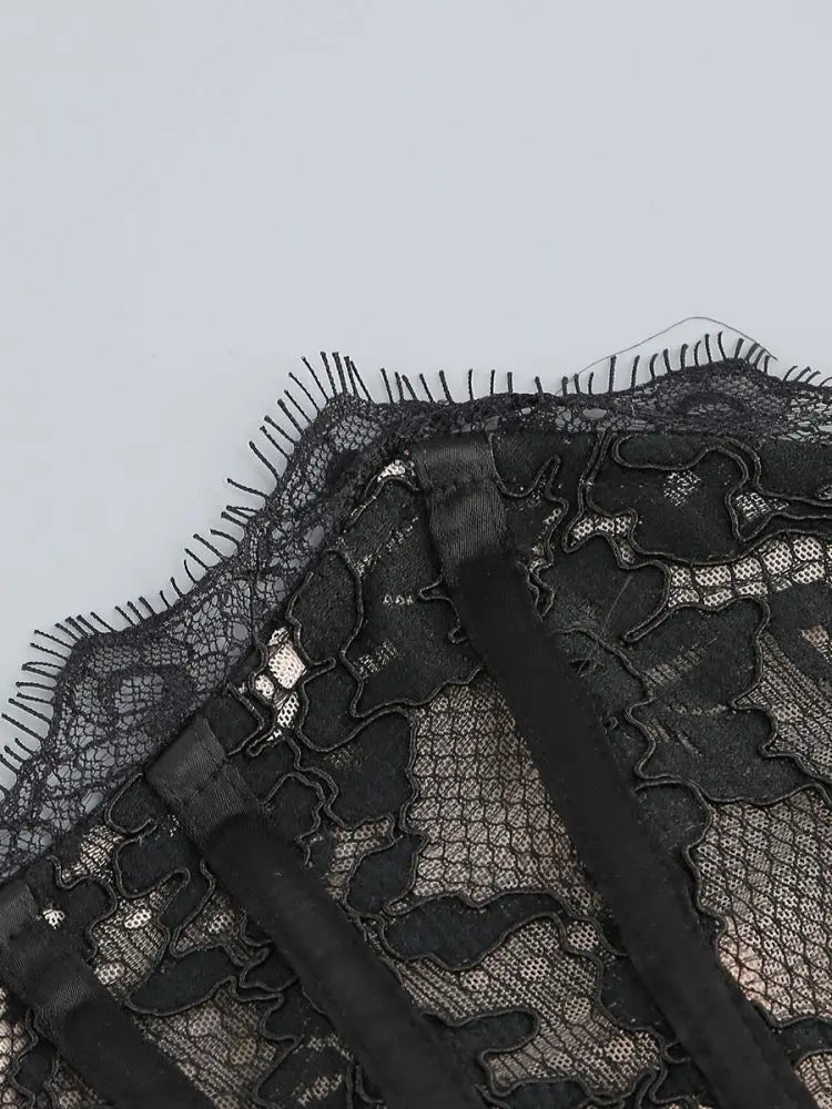 Valenzora | Elegance lace corset mini dress
