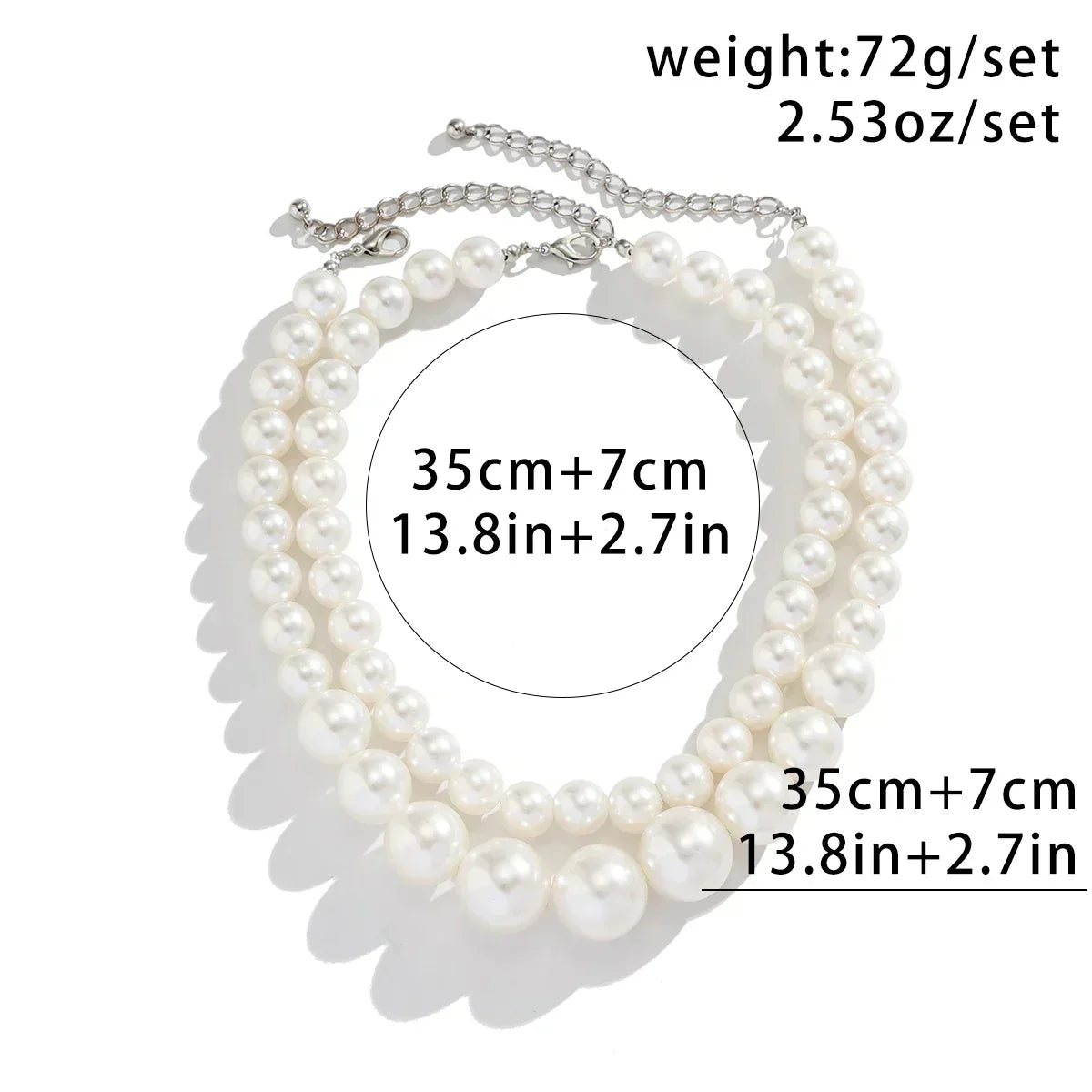 Valenzora | Doppellagiges Collier-Set für Damen mit Verzierungen