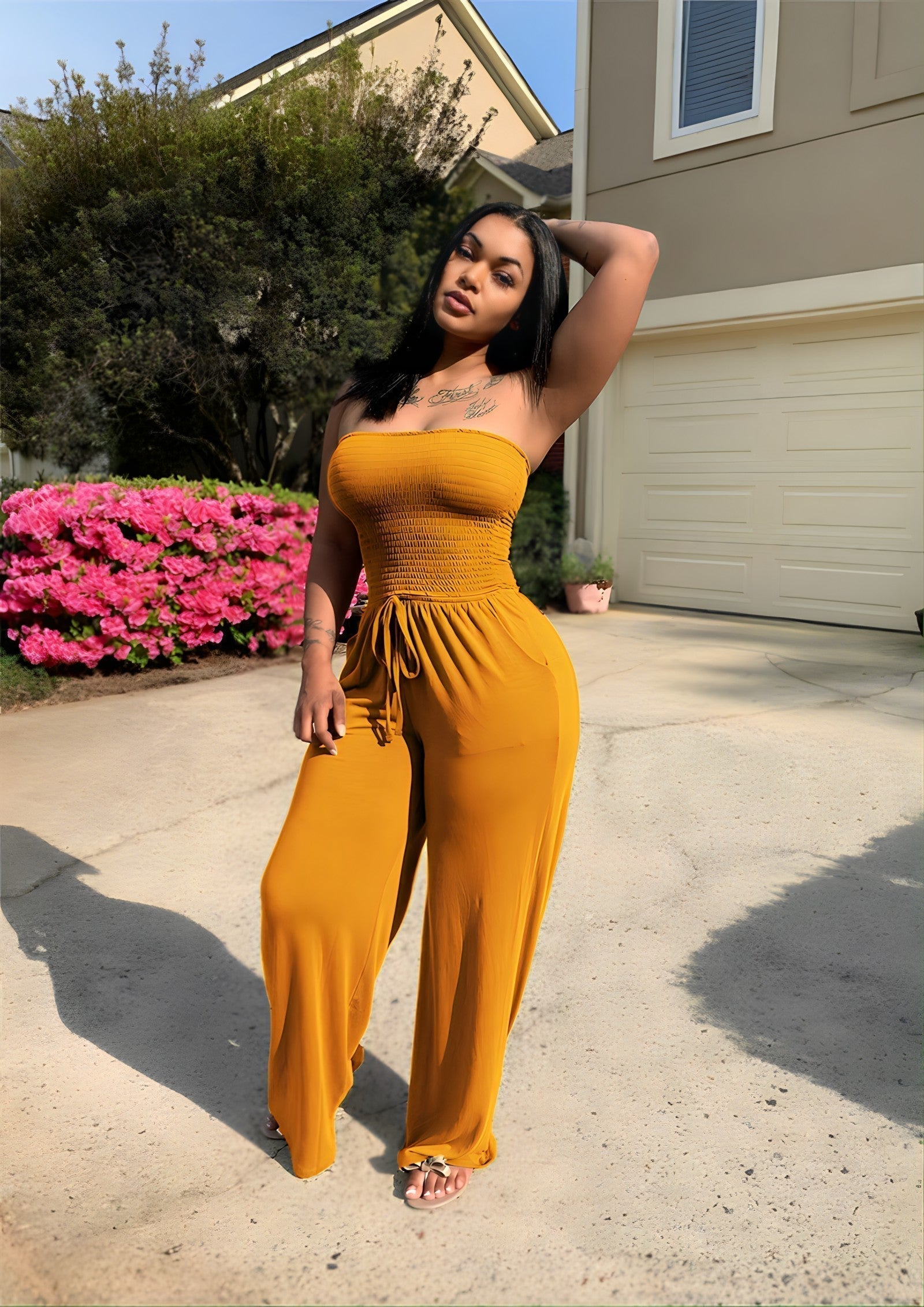 Jumpsuit without shoulders
