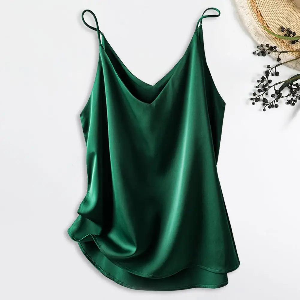 Valenzora | Satin Undershirt with Spaghetti Straps for Women