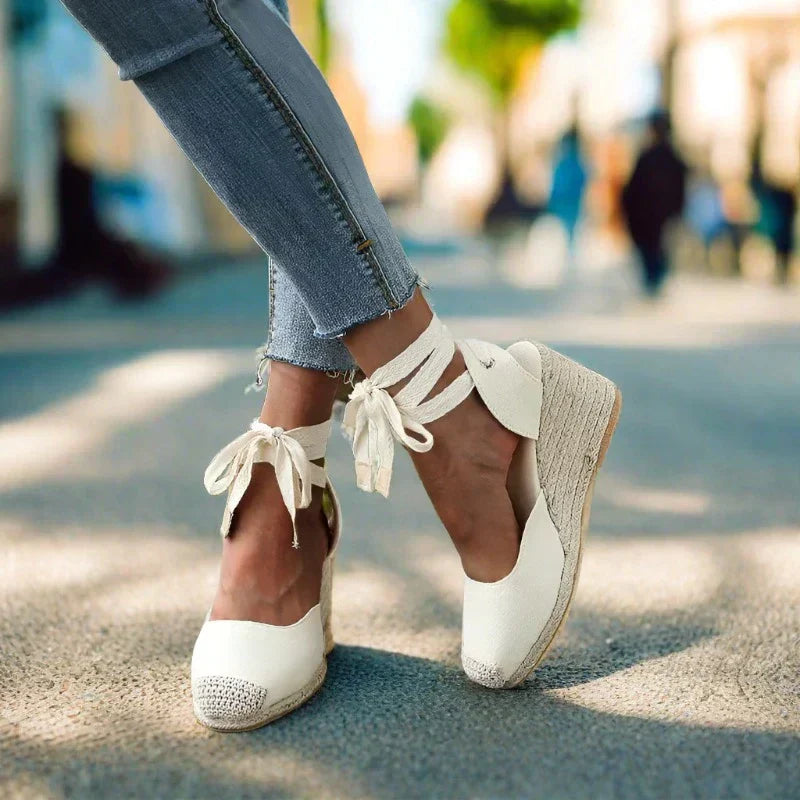 Valenzora | Trendy, Comfortable Boho Wedge Heels for Women with Straps