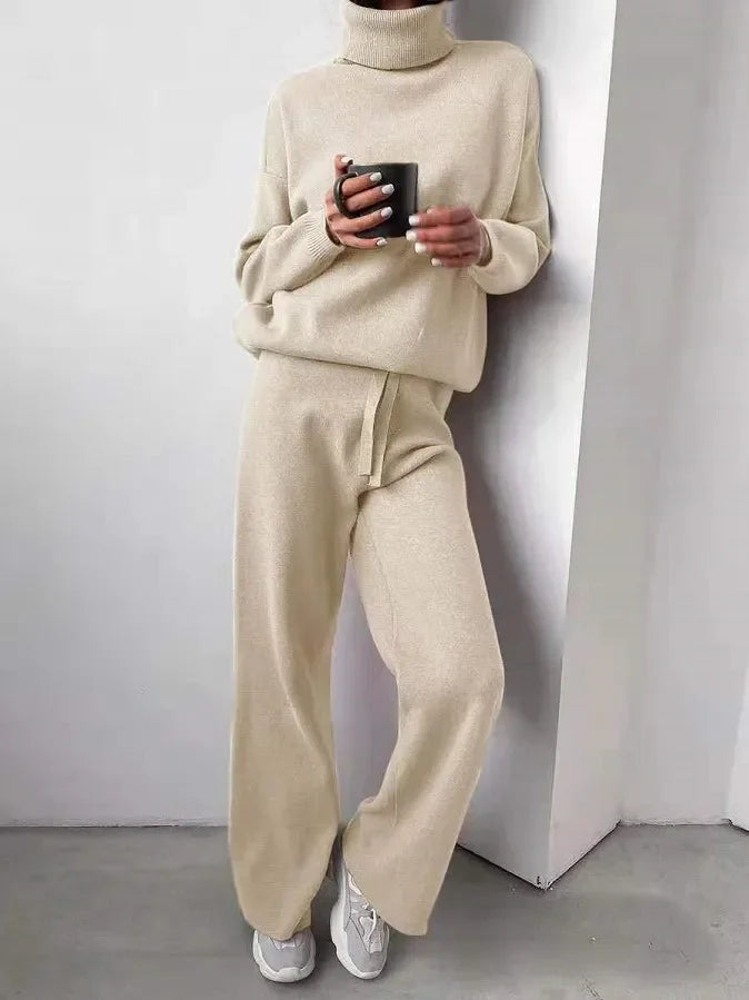 Valenzora - Turtleneck Long Sleeve Knit Set