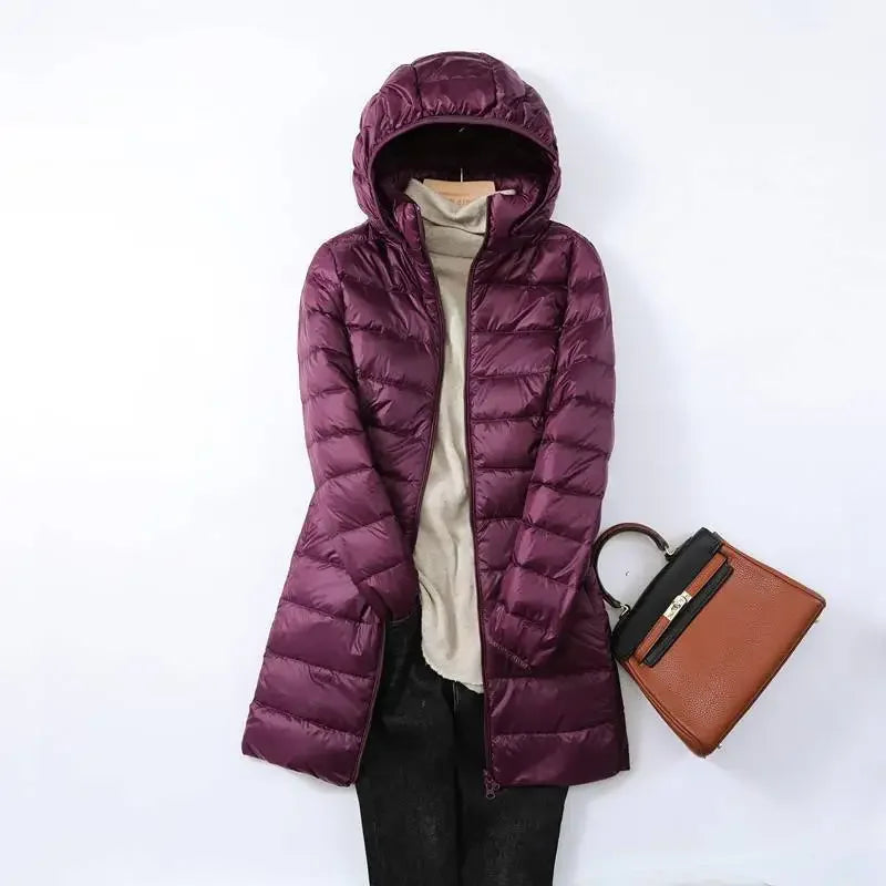Valenzora - Women's wearable puffer coat with detachable hood