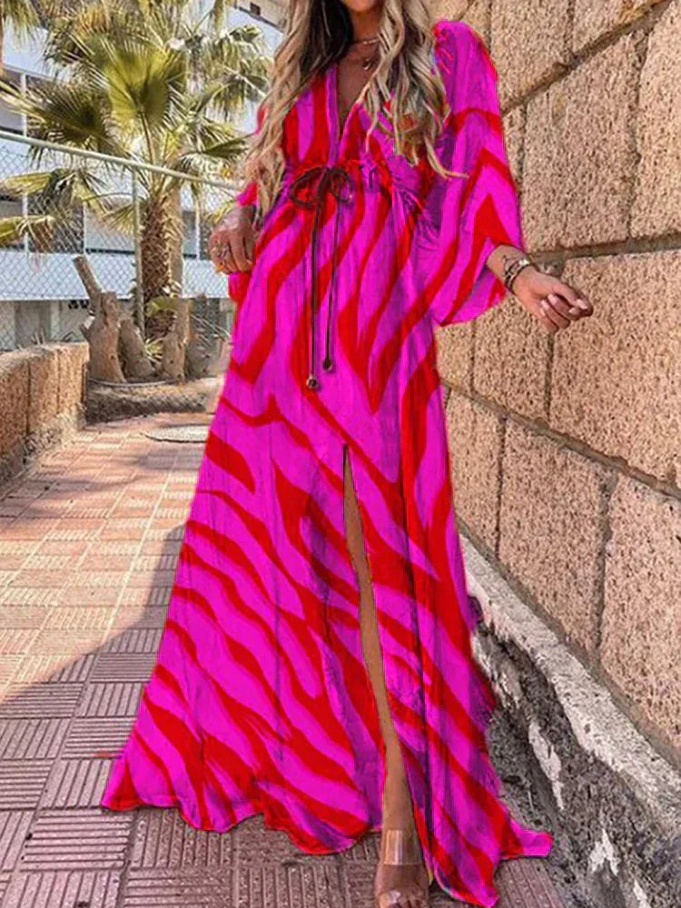 Valenzora | Elegant Printed Dress for the Beach
