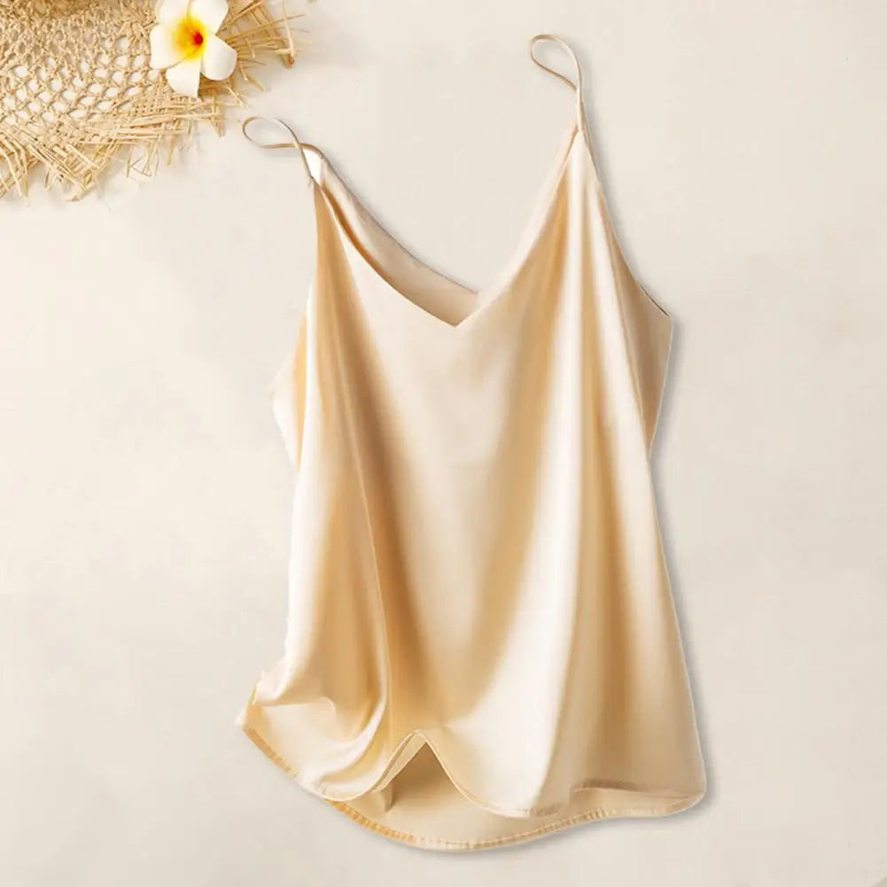 Valenzora | Satin Undershirt with Spaghetti Straps for Women