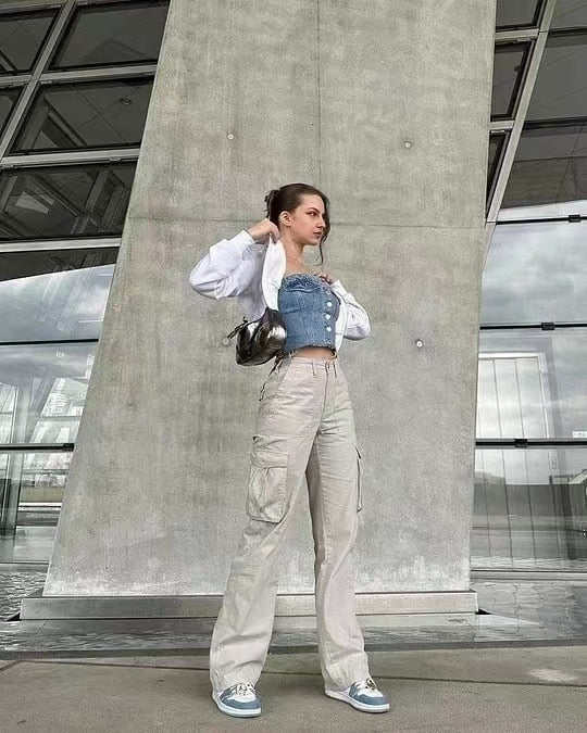 Straight cargo pants
