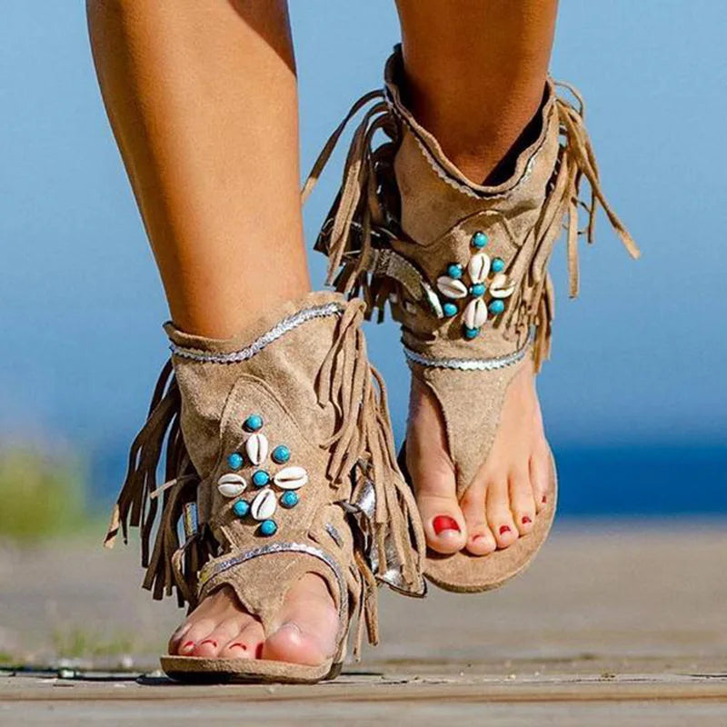 Valenzora | Fringe Boho Sandals