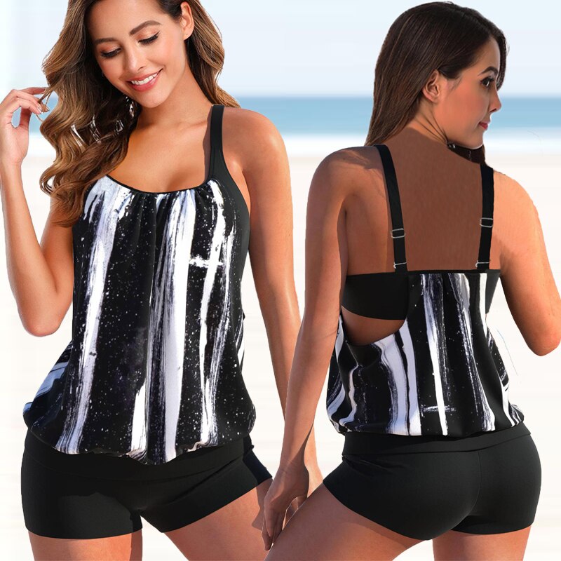 Valenzora Tankini Set | Summery two-tone tankini set