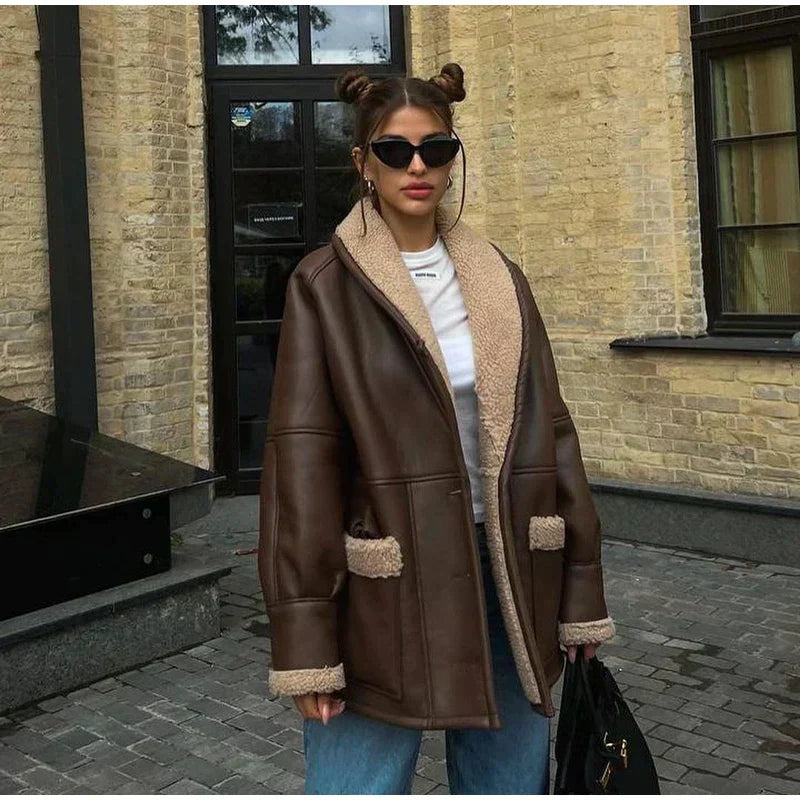 Winterlederjacke mit Fell