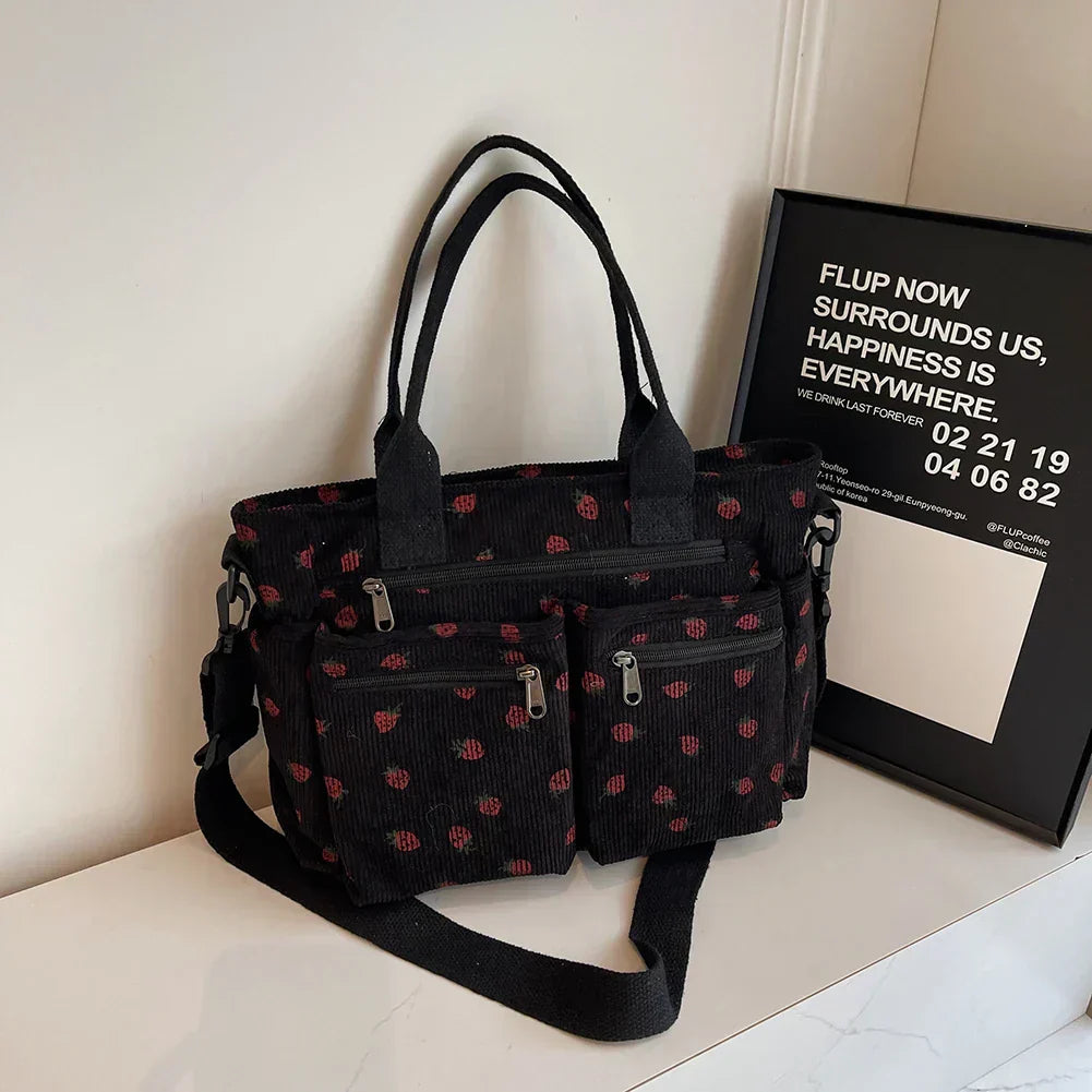 Valenzora | Erdbeer-Cordtasche