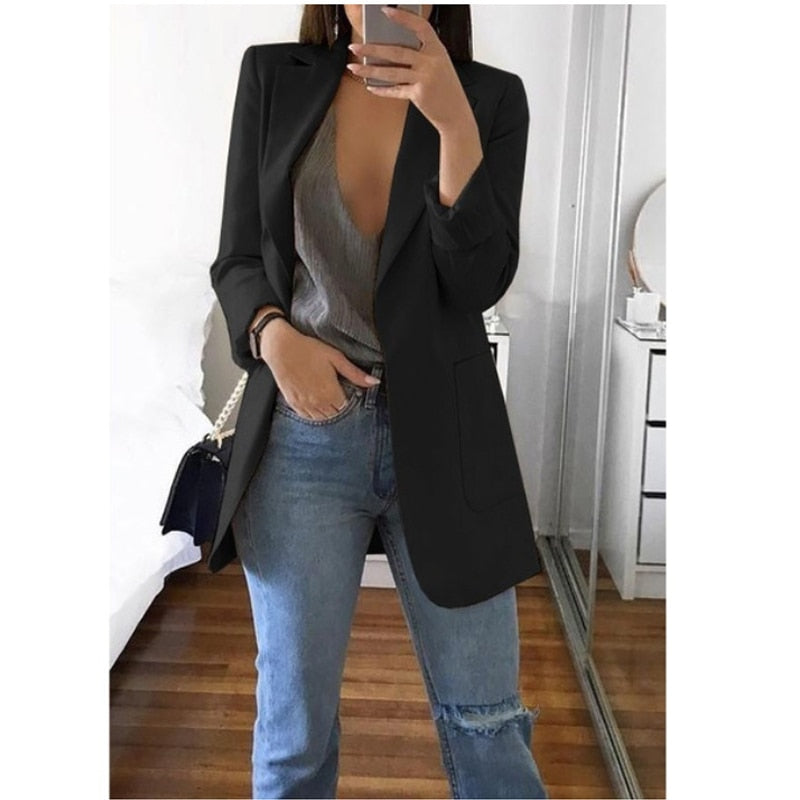 Schlanke Blazer-Strickjacke für europäisches und amerikanisches Modebewusstsein