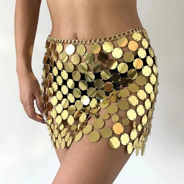 Valenzora | Shiny sequin mini skirt