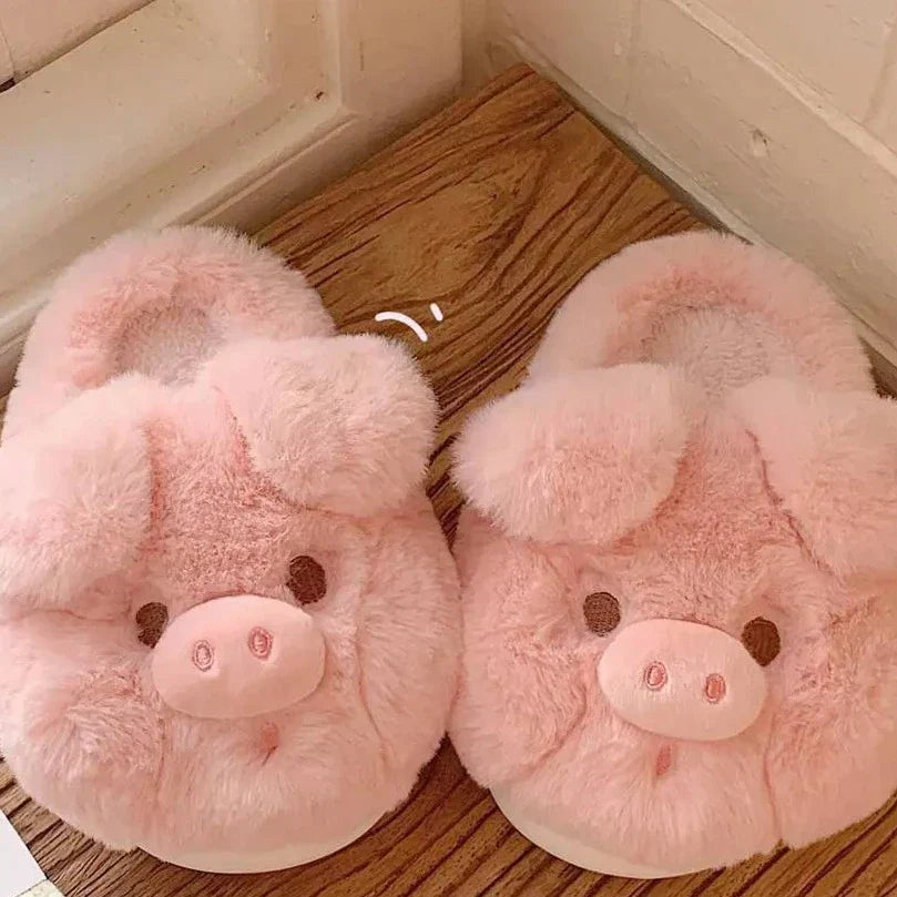 Valenzora | Fluffy Pig Slippers