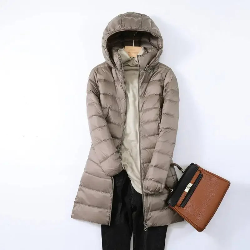 Valenzora - Women's wearable puffer coat with detachable hood