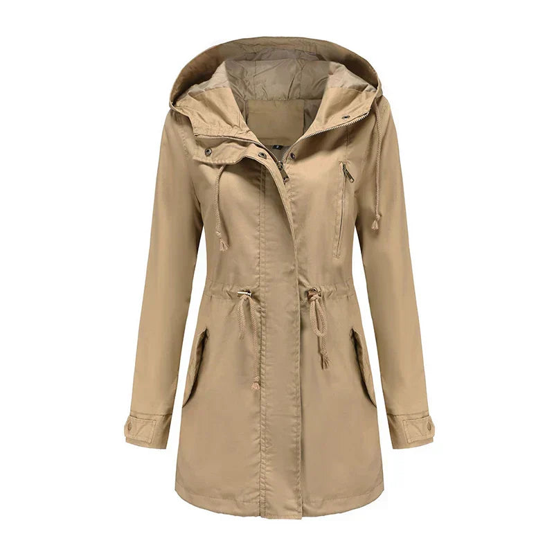 Valenzora | Cotton Trench Coat with Hood
