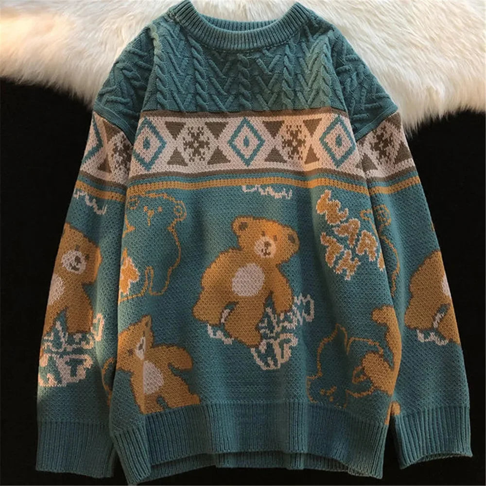 Valenzora - Ugly Christmas Sweater - Cute Bear Sweater for Couples