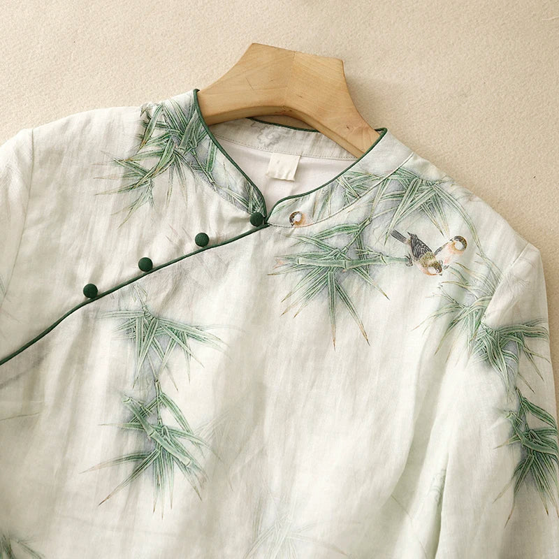 Valenzora - Printed - Cotton and linen - Short sleeves - Summer