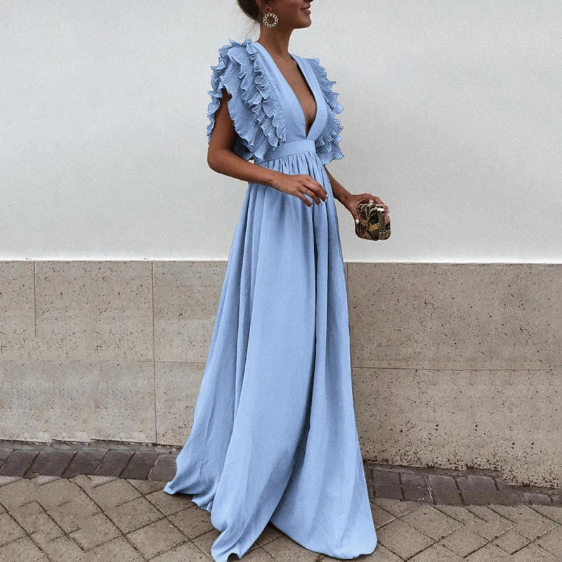 Valenzora | Einfarbiges, locker sitzendes Kleid für Damen