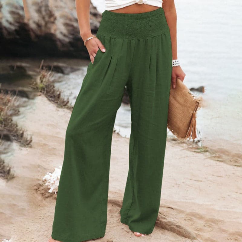 Valenzora | Lässige weite Leinenhose für Damen