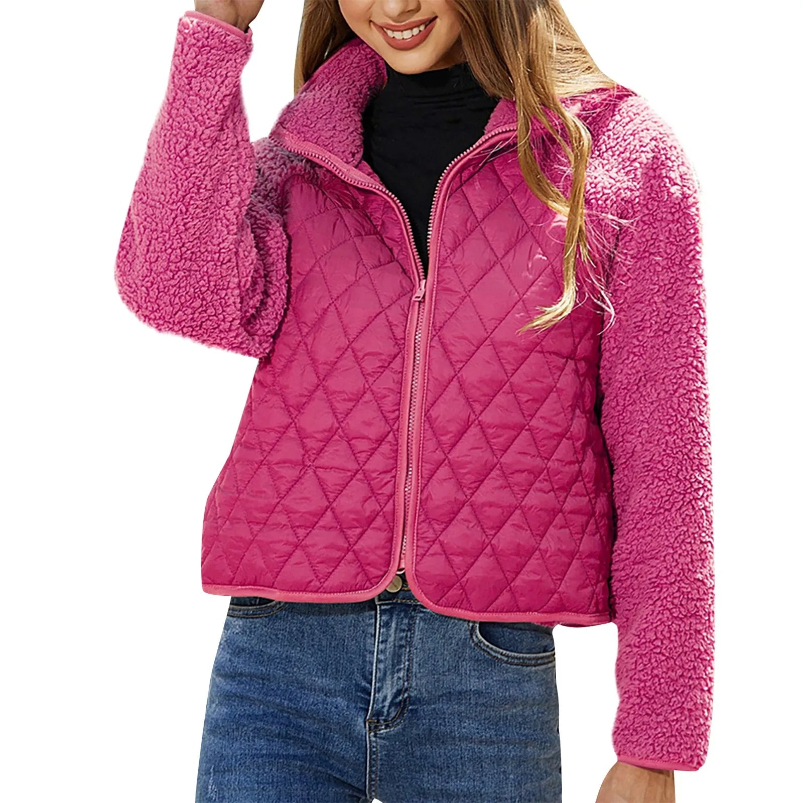 Valenzora - Women's Bomber Jacket with Zipper