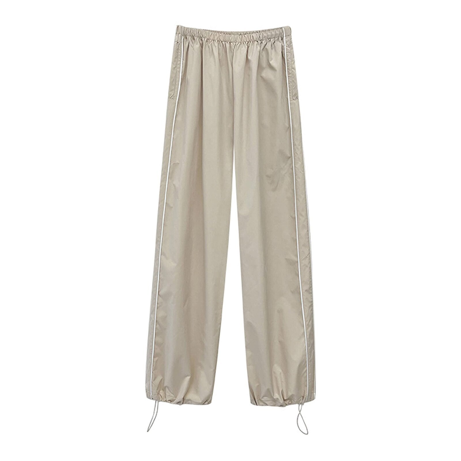 Valenzora Generous Cargo Pants | Women's Drawstring Elastic Low Waist Parachute Pants