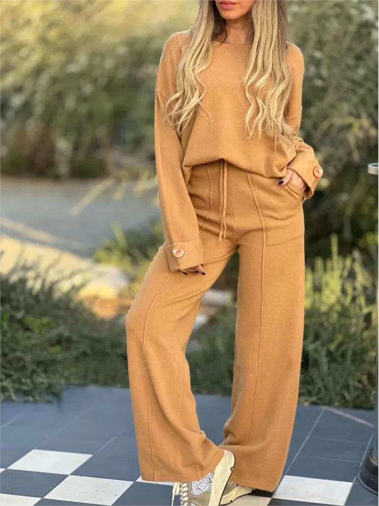 Valenzora | Casual 2-piece T-shirt and pants set – Comfortable and stylish for everyday and leisure