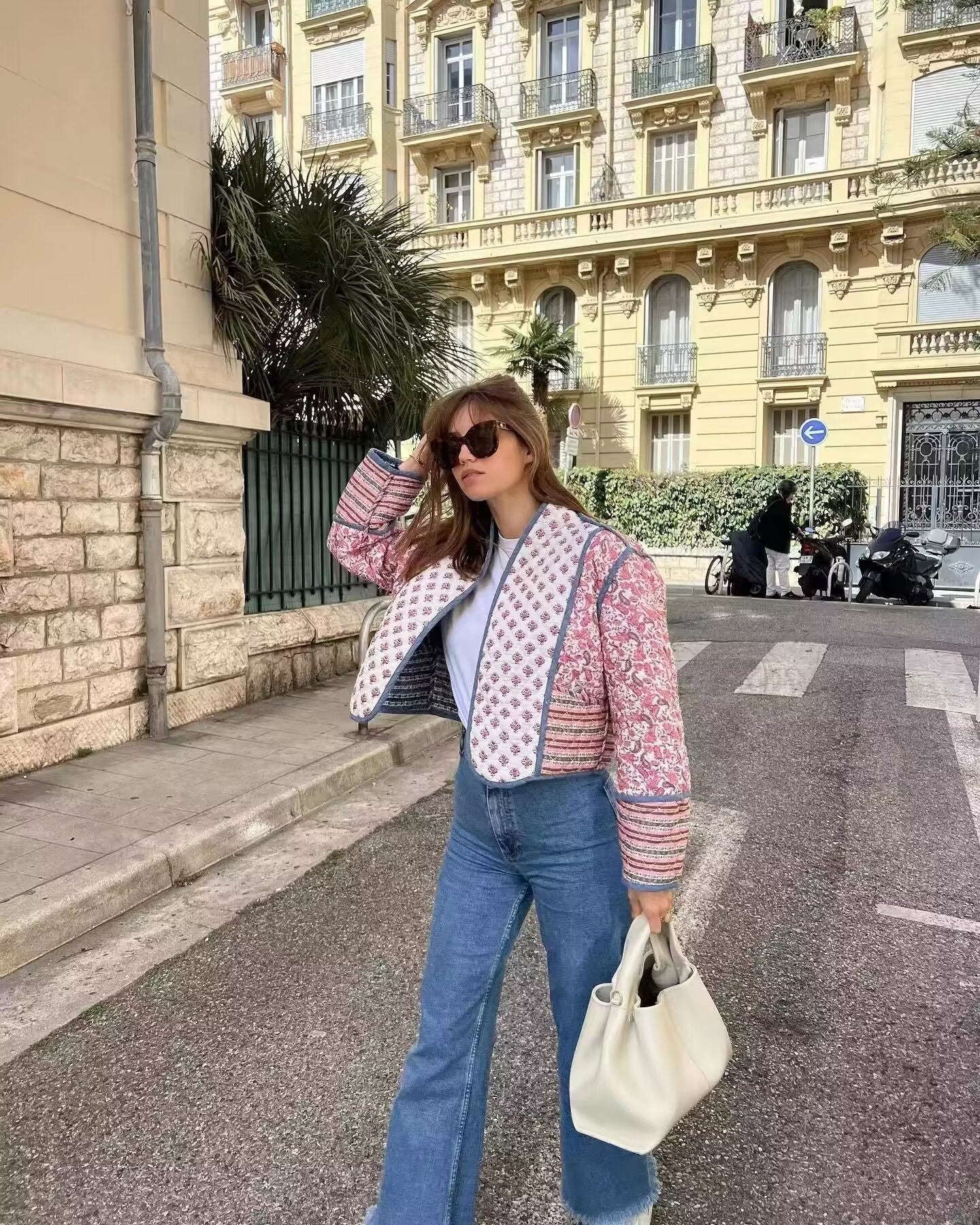 Valenzora | Women's jacket with floral pattern