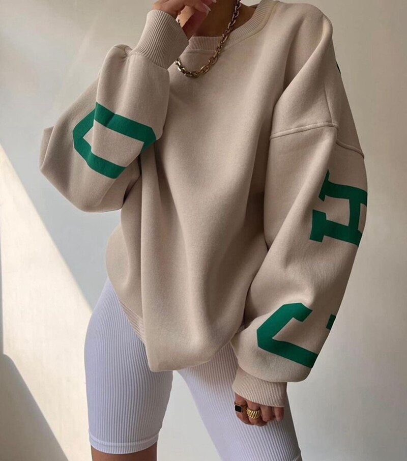 Valenzora Long-sleeved tops O-neck hoodies