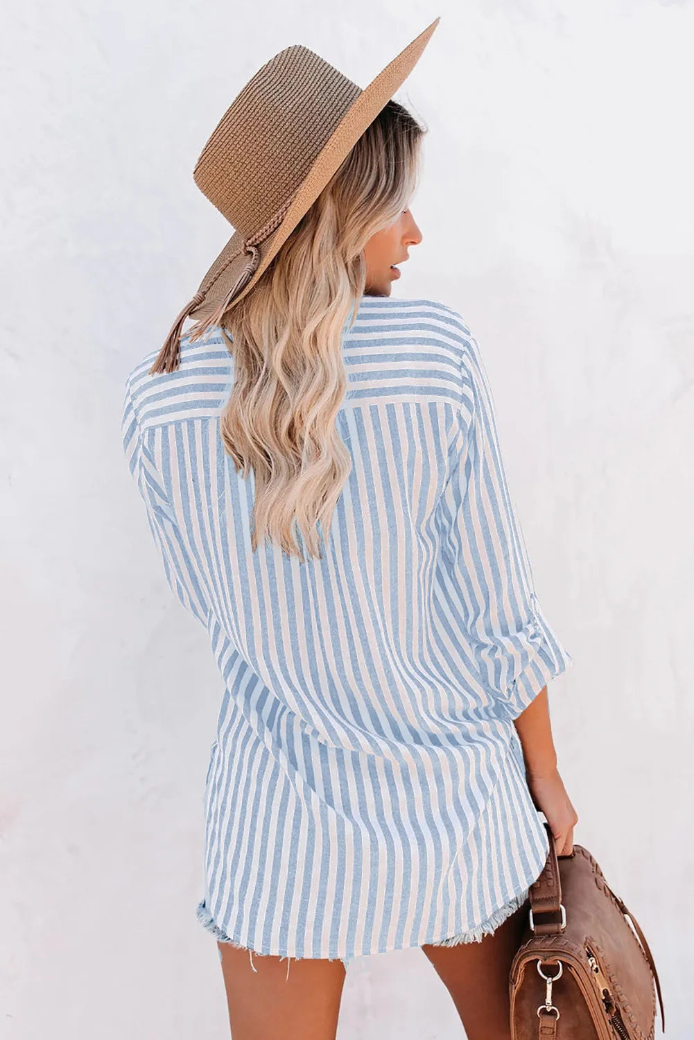 Valenzora | Klassisches gestreiftes Button-Down-Hemd für Damen