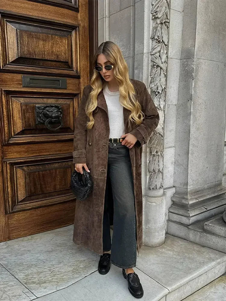 Valenzora | Women's winter coat made of faux suede
