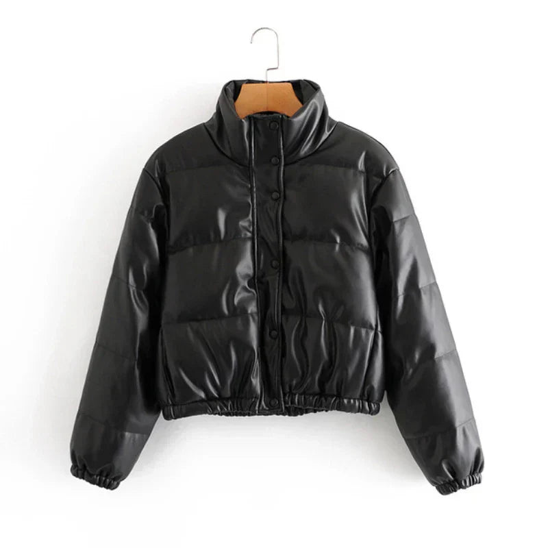 Valenzora | Gepolsterte Lederjacke für Damen