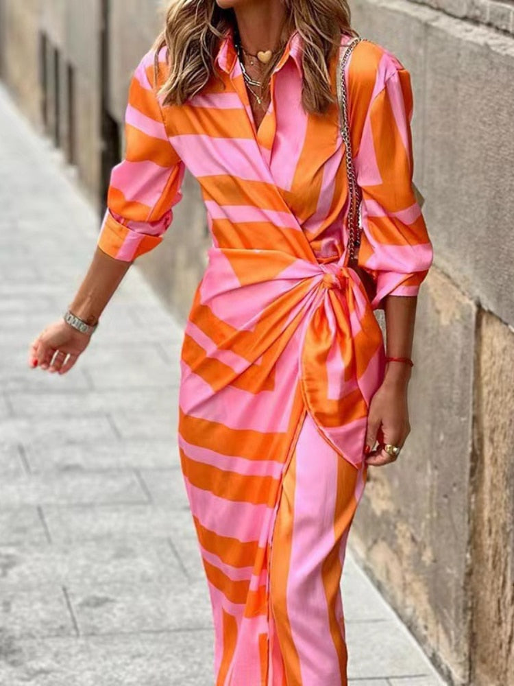 Valenzora | Summer dress with belt and collar