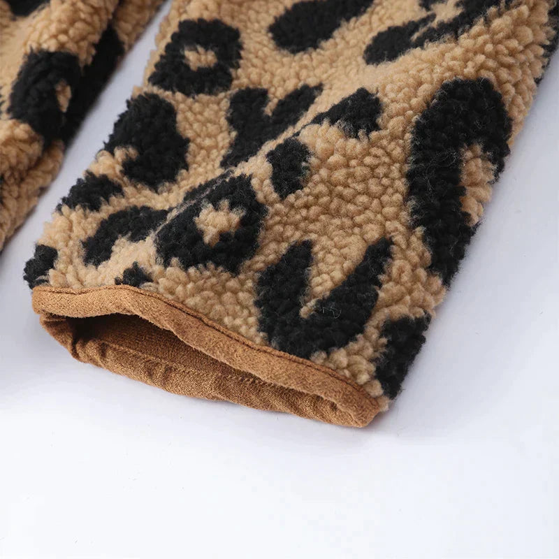 Leopard print winter jacket