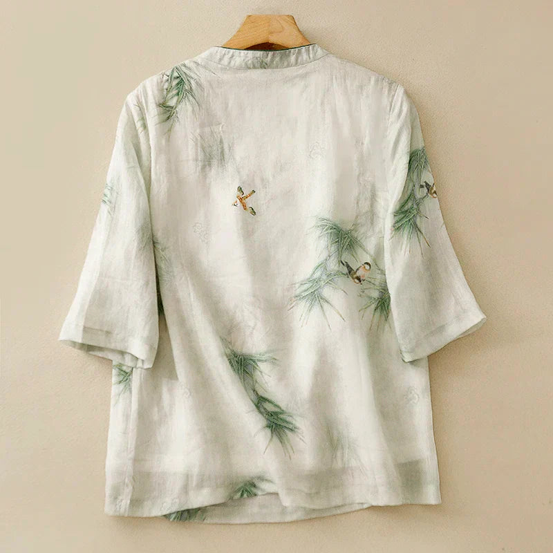Valenzora - Printed - Cotton and linen - Short sleeves - Summer