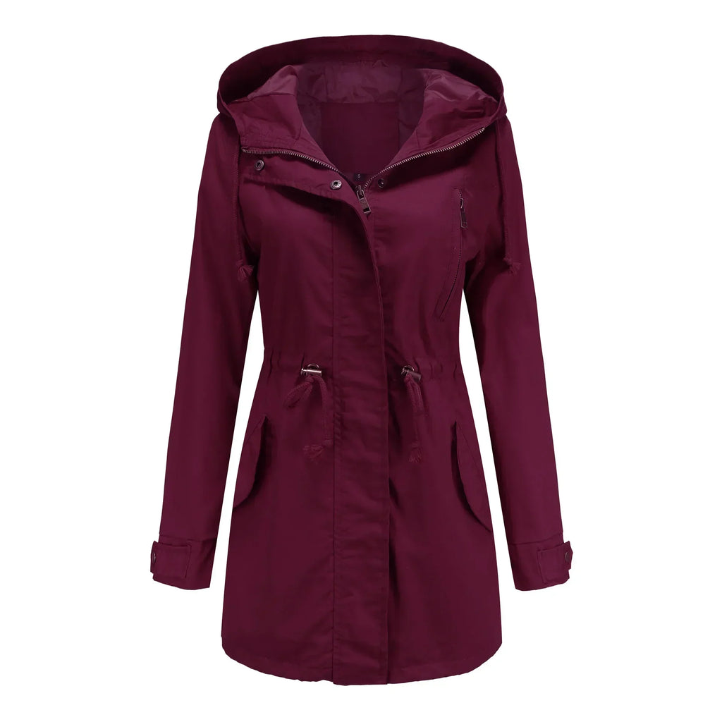 Valenzora | Cotton Trench Coat with Hood