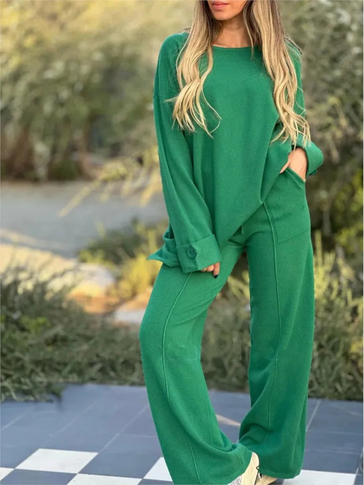 Valenzora | Casual 2-piece T-shirt and pants set – Comfortable and stylish for everyday and leisure